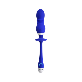 Play Ball - Stotende vibrator met flexibel handvat (Blauw)